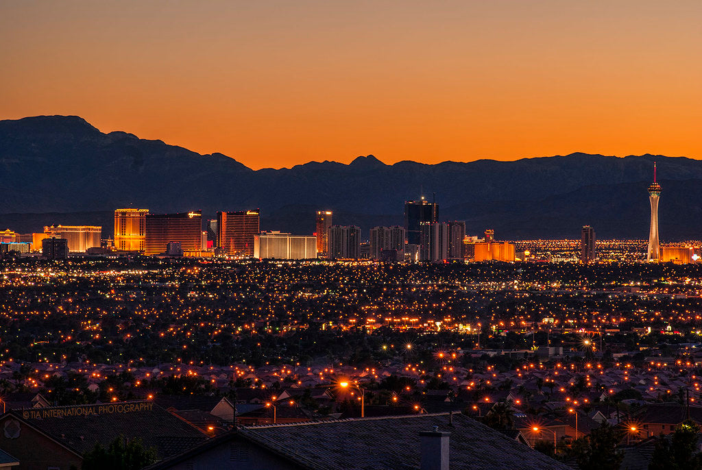 Las Vegas Skyline in the Mojave Desert